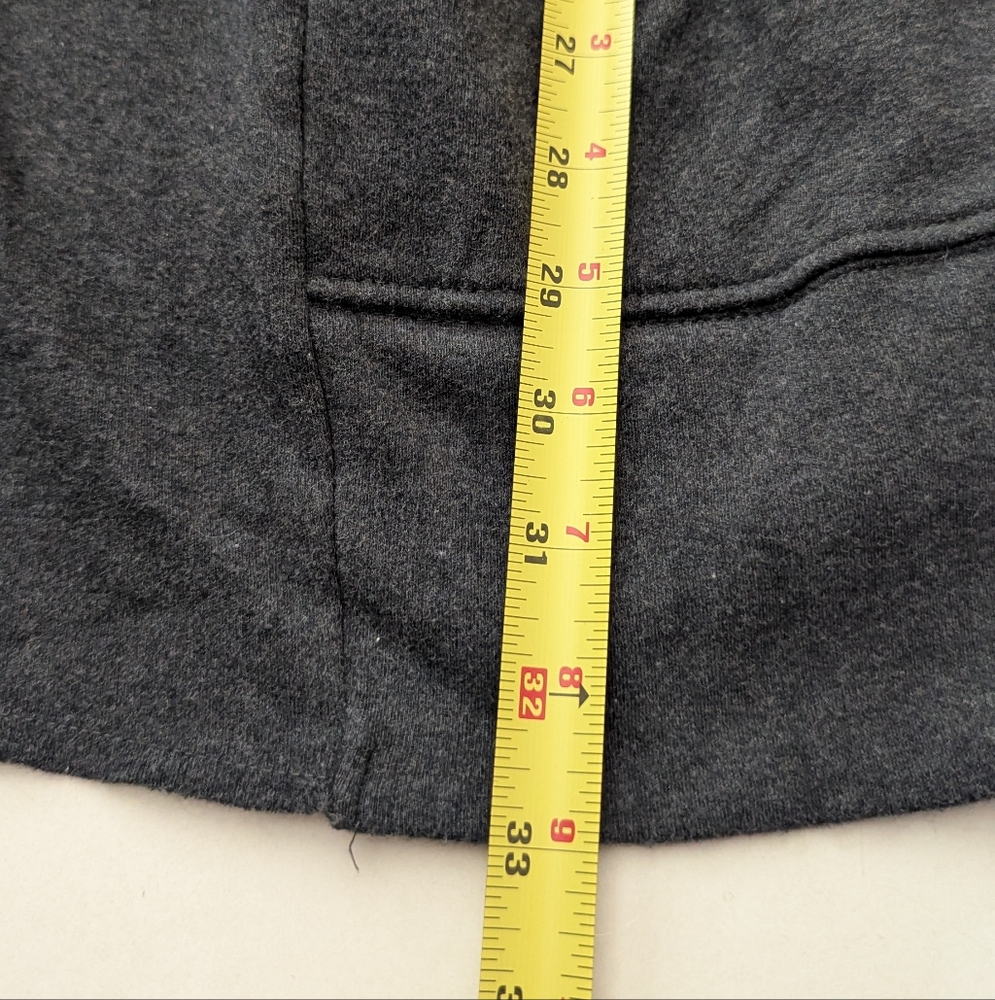 Pact 100% Organic Cotton Dark Gray Open Front Cardigan w/ Front Pockets Sz L/XL - Picture 7 of 10